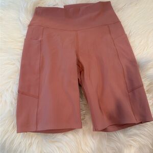 Uniqlo Pink Bike Shorts High Waist Performance